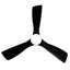 Ventilateurs de plafond avec lumières et télécommande, ventilateur de plafond noir pour patio avec lumière 3 pales ventilateur de plafond moderne réversible silencieux DC, ventilateur de plafond pour Farmhoue