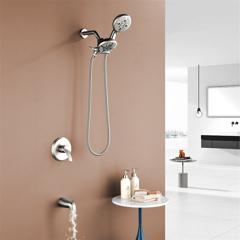Diverter All-In-One Kit with Rough in-Valve, Brushed Nickel