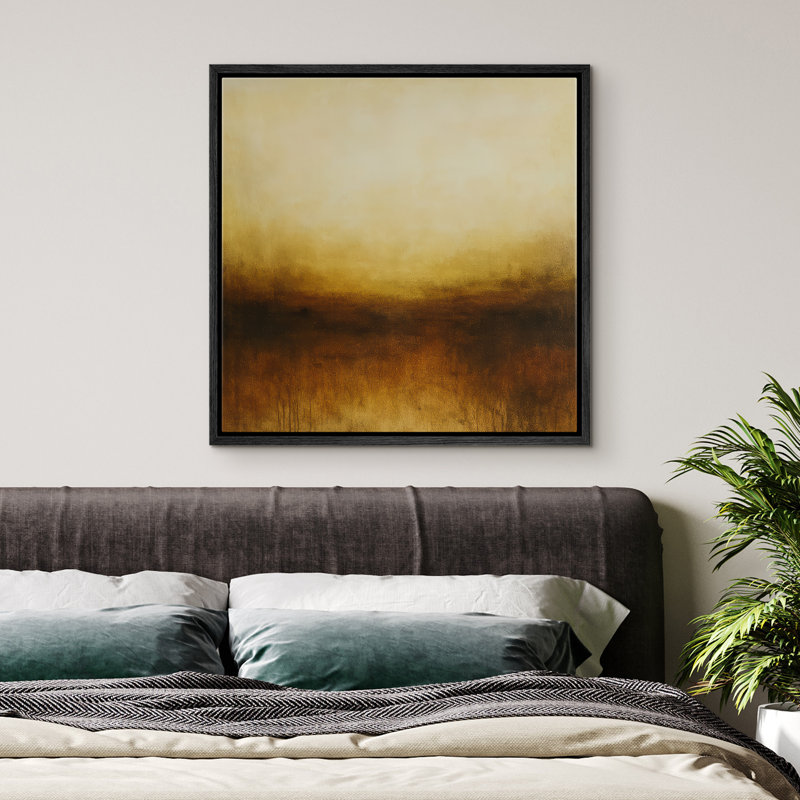 Reproduction d'art abstrait sur toile encadrée pour décoration intérieure moderne, H 16 po x l 16 po, Noir