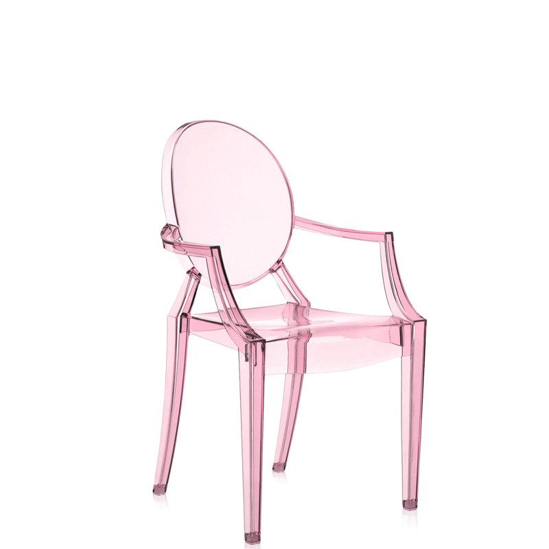 Fauteuil empilable pour enfant Lou Lou Ghost par Philippe Starck, Rose