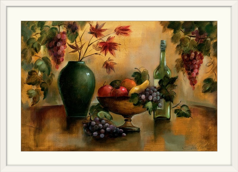 «Autumn Hues» par Yeung, reproduction d'art, H 24 po x l 32 po x P 1 po, Cadre blanc