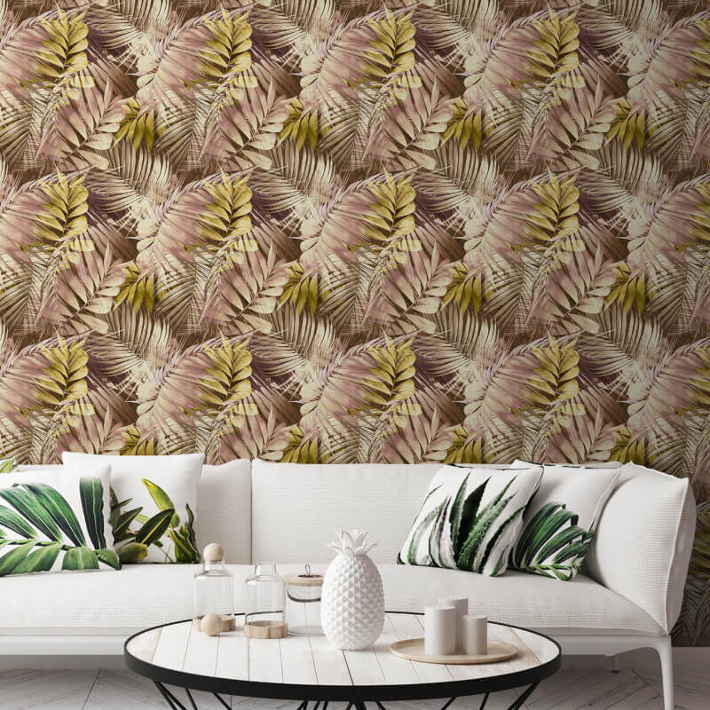 Life Nomad Antigua Palm 10.05m x 53cm Textured Matte Wallpaper Roll