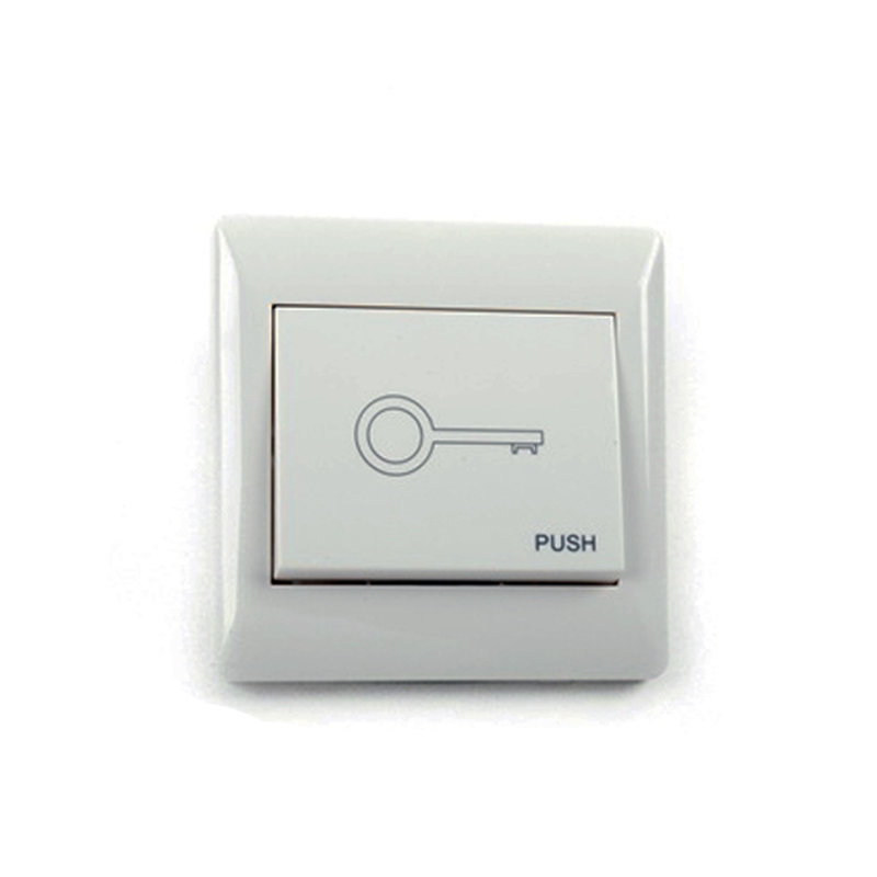 White Square Wired Push Button for Gate or Garage Door