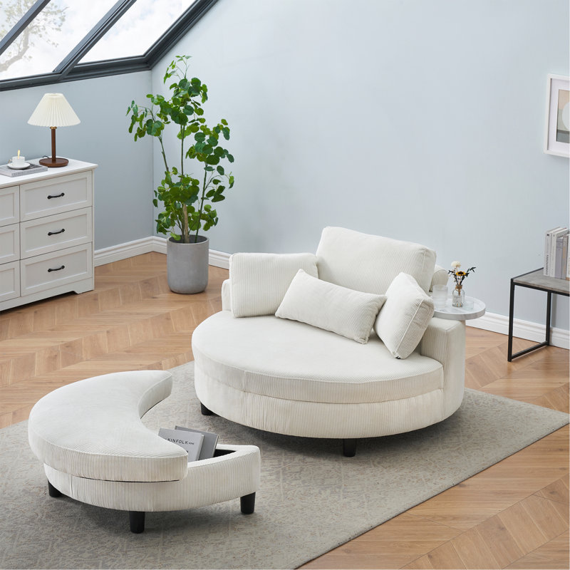 Canapé confortable en velours côtelé avec des caractéristiques innovantes pour une expérience de détente