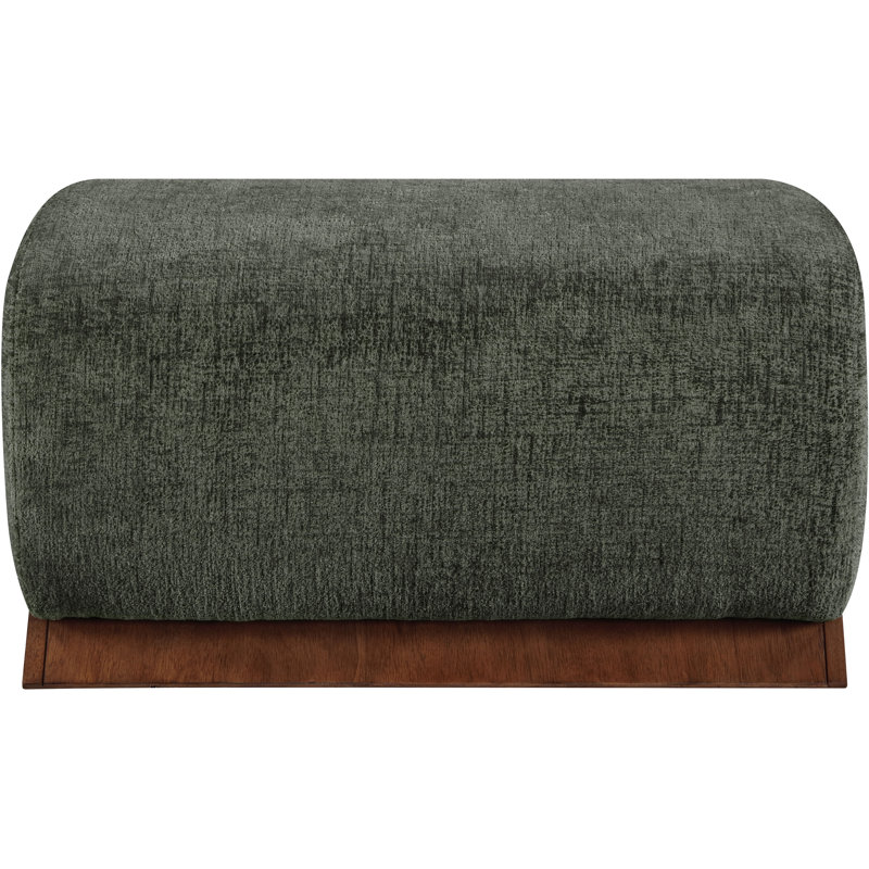 Repose-pieds Akira, Brun noyer, Tissu de polyester vert