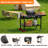 FANHAO Outdoor Foldable Grill Cart With Double Shelf, Blackstone Griddle Stand for Multifunctional, Movable Grill Table with Wheels for Outdoor, Camping