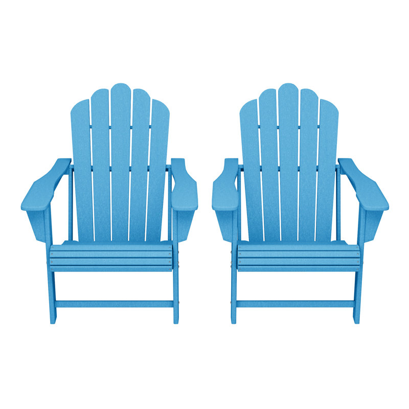 Outdoor Poly Adirondack Chair (Set Of 2), Blue