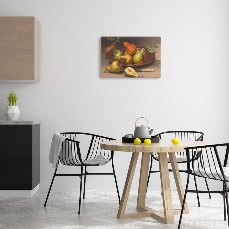  Art mural classique sur toile, "Poires classiques" par Tina Higgins Designs, Inc., H 16 po x l 24 po