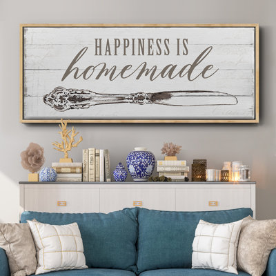 Le bonheur est fait maison - toile encadrée