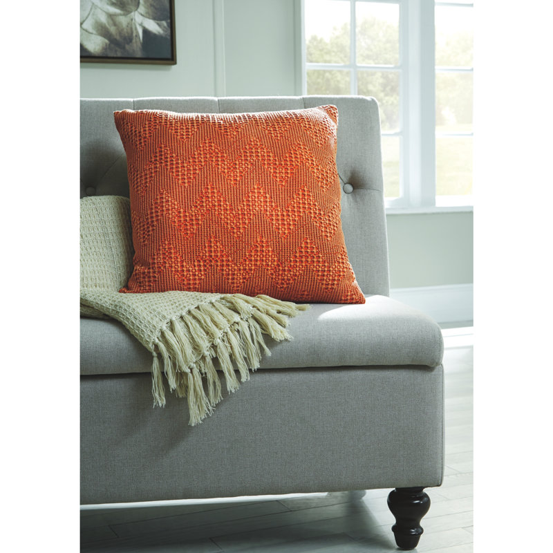 Dunford Throw Pillow, Rust