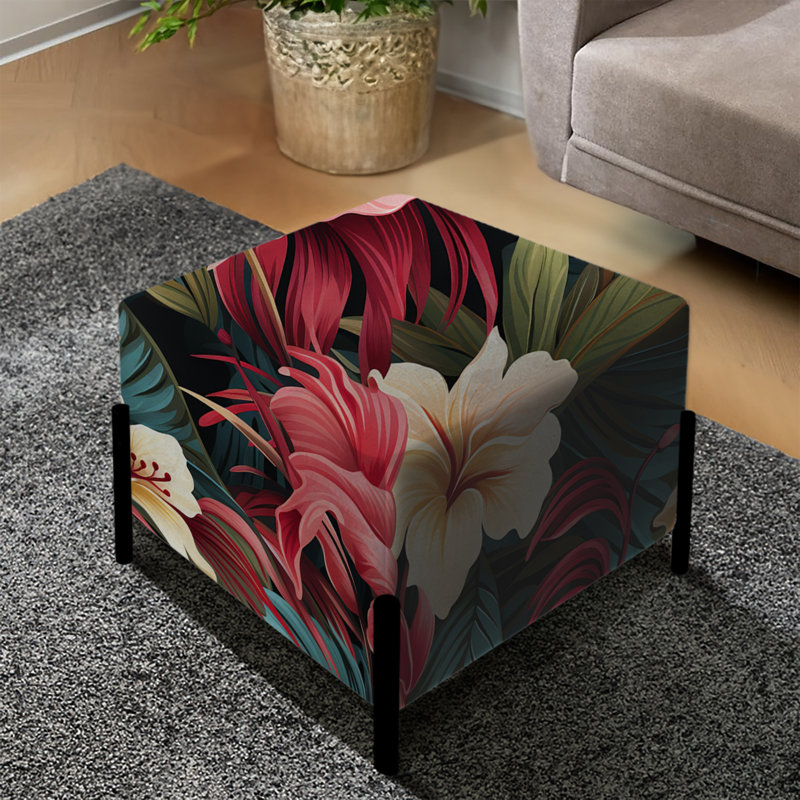 Mirage - motif tropical - repose-pieds carré tropical