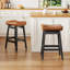 Ensemble de 2 tabourets à hauteur de comptoir 26 po, tabourets de bar en bois massif avec revêtement en similicuir, chaises de îlot de cuisine sans dossier-1472859804-1449868648