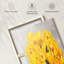 Motif floral jaune sur toile-2146005661