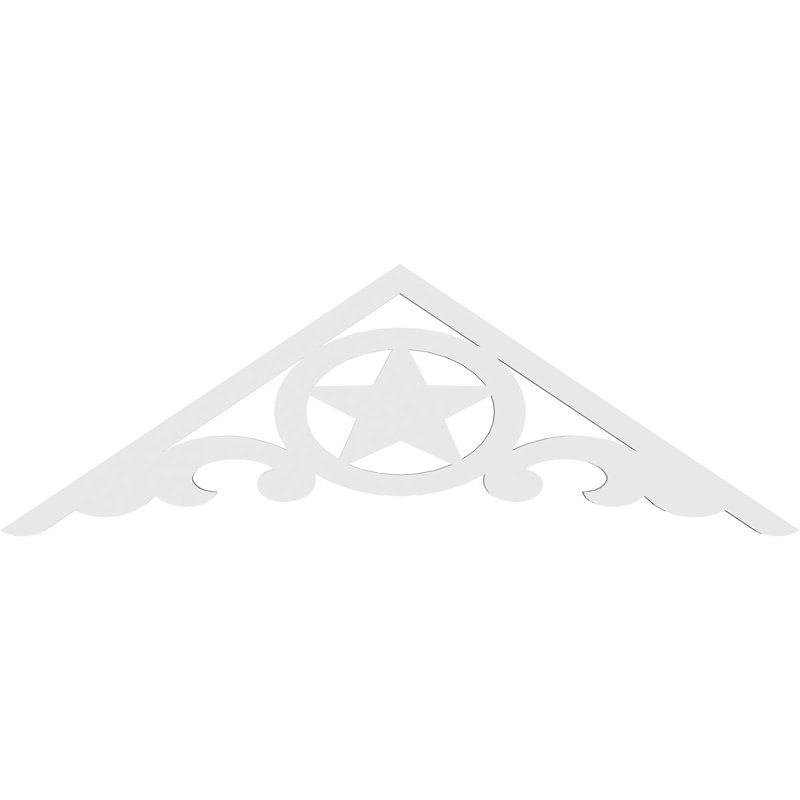 Pignon en PVC de qualité architecturale Austin (4/12), H 10 po x l 60 po x P 1 po