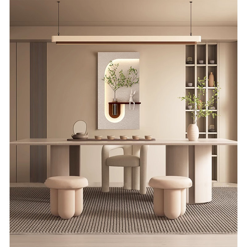 Plantes vertes hydroponiques de style crème avec décorations murales à DEL, H 55,12 po x l 31,5 po x P 1,57 po