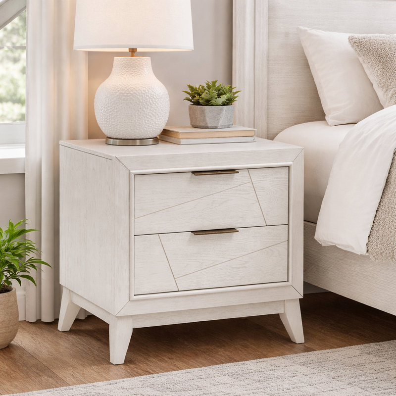 Asteria 26.5" W 2 Drawer Nightstand