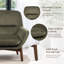 Chaise d'appoint rembourrée Odell-1776967167