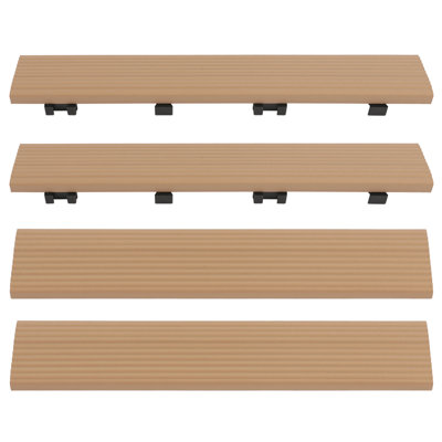 2" x 12" Quick Deck Composite Deck Tile Straight fascia in Canadian Maple