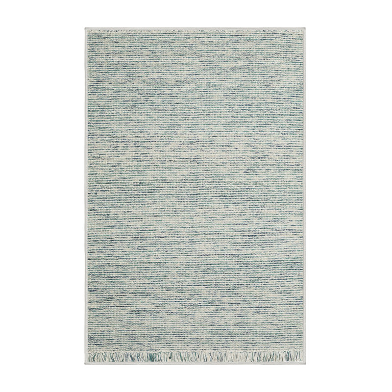 Tapis gris/bleu clair contemporaine, Rectangle 3 pi x 5 pi