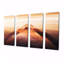 «Triangular Desert Mountains Sunset», art mural abstrait pour le salon, 4 pièces-1575501113
