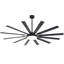 Ventilateur de plafond 72 pouces avec lumière et télécommande, grand ventilateur intérieur / extérieur avec télécommande, ventilateur à 10 pales pour patio