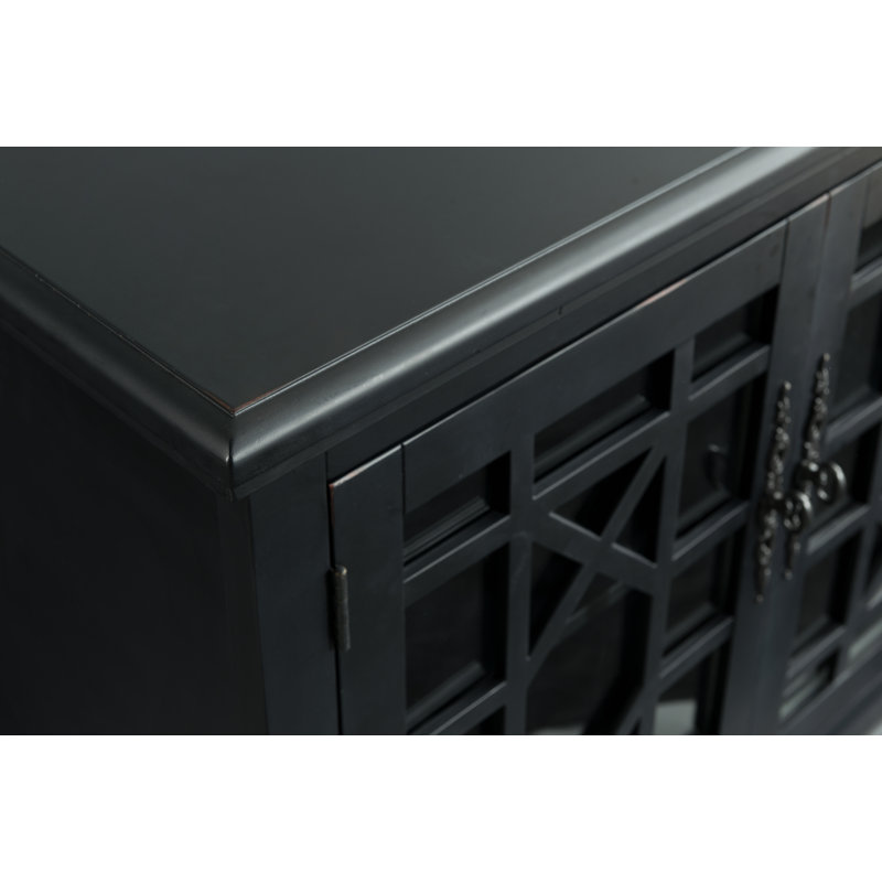 Ahmara 2 - Door Accent Cabinet, Antique Black