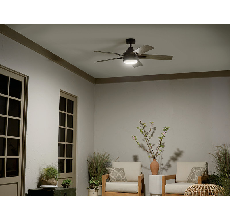 52'' Ceiling Fan with LED Lights, Olde Bronze