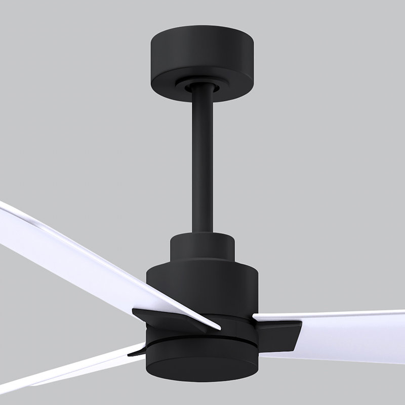 Ventilateur de plafond Alessandra 42, Blanc mat, Noir mat