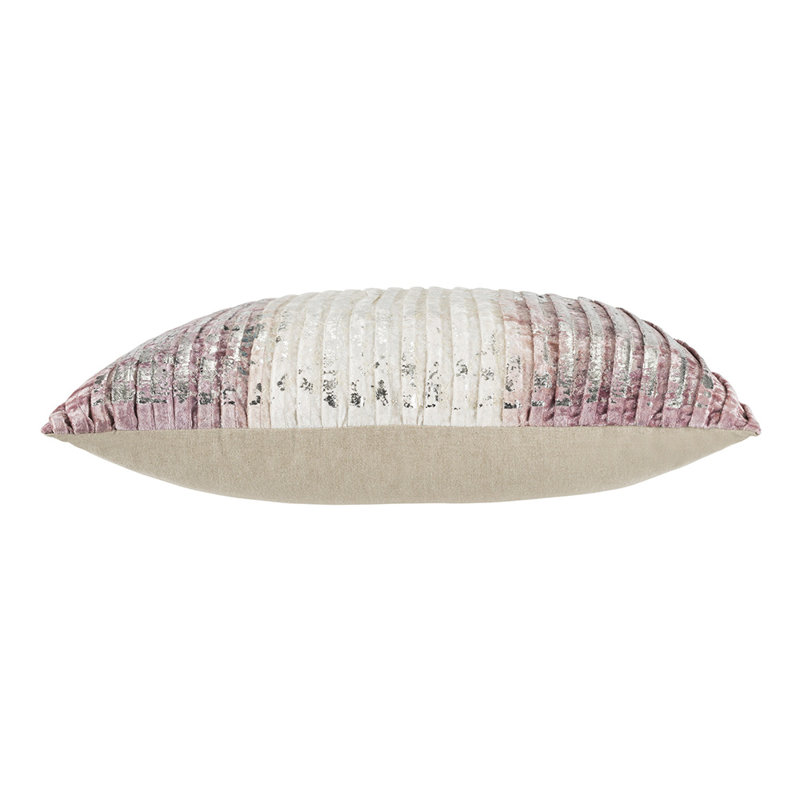 Milo Velvet Pillow Cover & Insert, Pink, 22” H x 22” W, Square