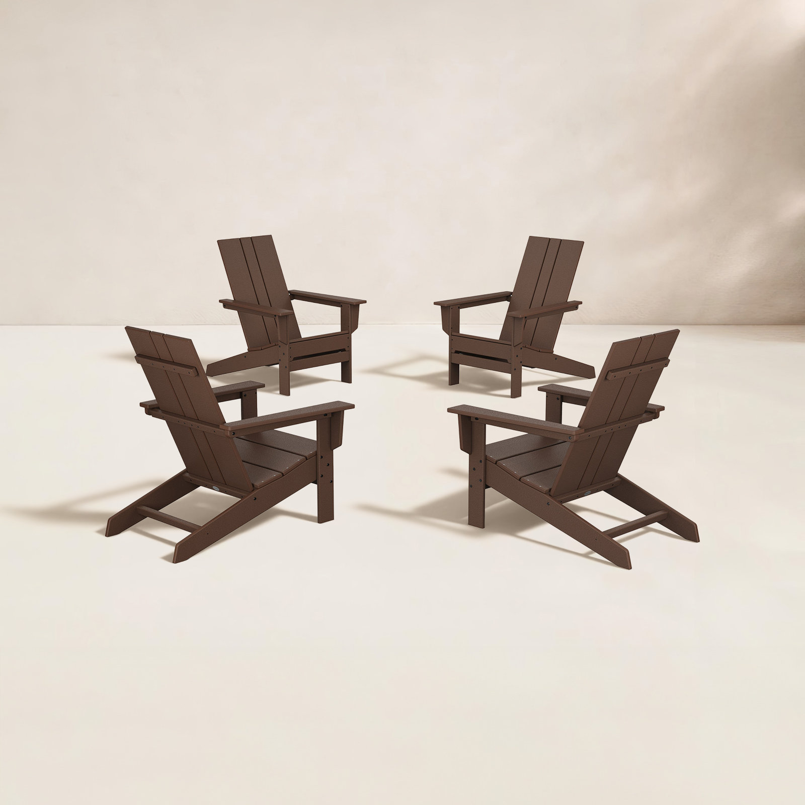 POLYWOOD® x AllModern Adirondack Chair Set, Mahogany