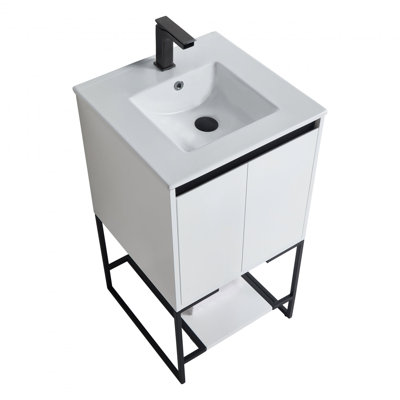 Antrel 20'' Single Bathroom Vanity with Ceramic Top