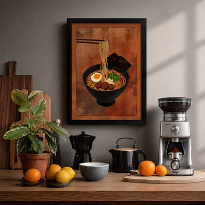 Bowl of Ramen Modern - Framed Print