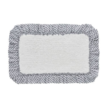 VHC Brands Beckham 100% Cotton Bath Rug with Non-Slip Backing