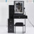 29.2" Small Size Left Bedside Cabinet Vanity Table + Cushioned Stool