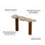 Console Travertine avec pieds en bois massif-568751952