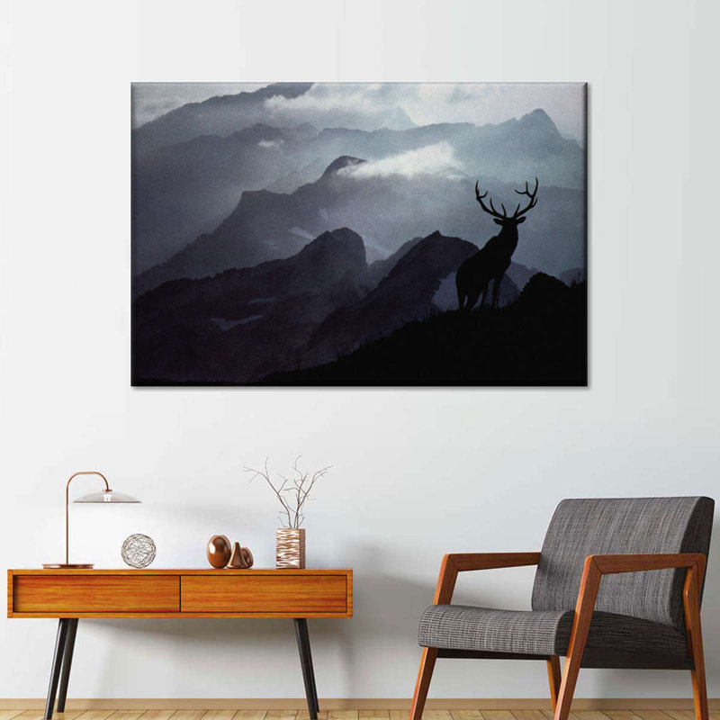 «Elk Summit», reproduction sur toile, H 24 po x l 36 po x P 1,25 po