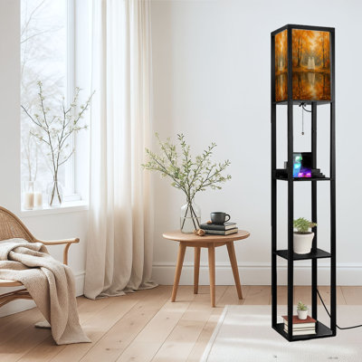 Lampe sur pied à DEL à intensité variable pour la forêt d'automne