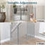 Barrière pour animaux pliable 4 panneaux 72 po x 24 po PETMAker Pet Gate pour escaliers, couloirs et portes, aucune installation requise-33893614-126392449
