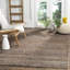 Tapis rayé beige en jute / coton tissé à la main Concord-20502839
