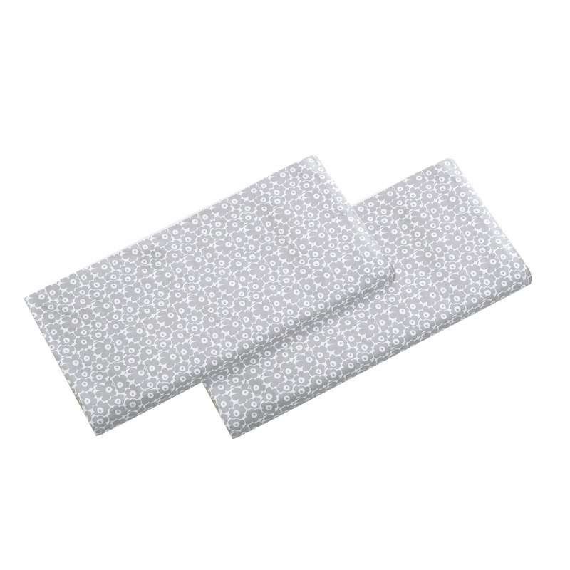 Ensemble de taies d'oreiller à imprimé en percale de coton Unikko Marimekko, Standard