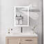 Armoire à pharmacie de salle de bain avec lumières, armoire à pharmacie DEL 28 po x 20 po avec miroir, armoire à pharmacie lumineuse avec désembueur, gradateur, horloge numérique et affichage de la température, montage en surface