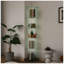 Vitrine en verre de qualité supérieure à 4 niveaux avec 5 modes DEL dynamiques, vitrine en verre trempé pour objets de collection et de décoration, vitrine sur pied pour la maison et le bureau