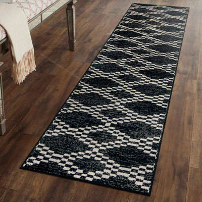 Tapis noir et blanc Modern Modern
