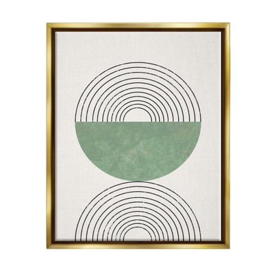 «Abstract Abstract Geometric Circular Study Curved Art Deco Canvas Wall Art» par Daphne Polselli