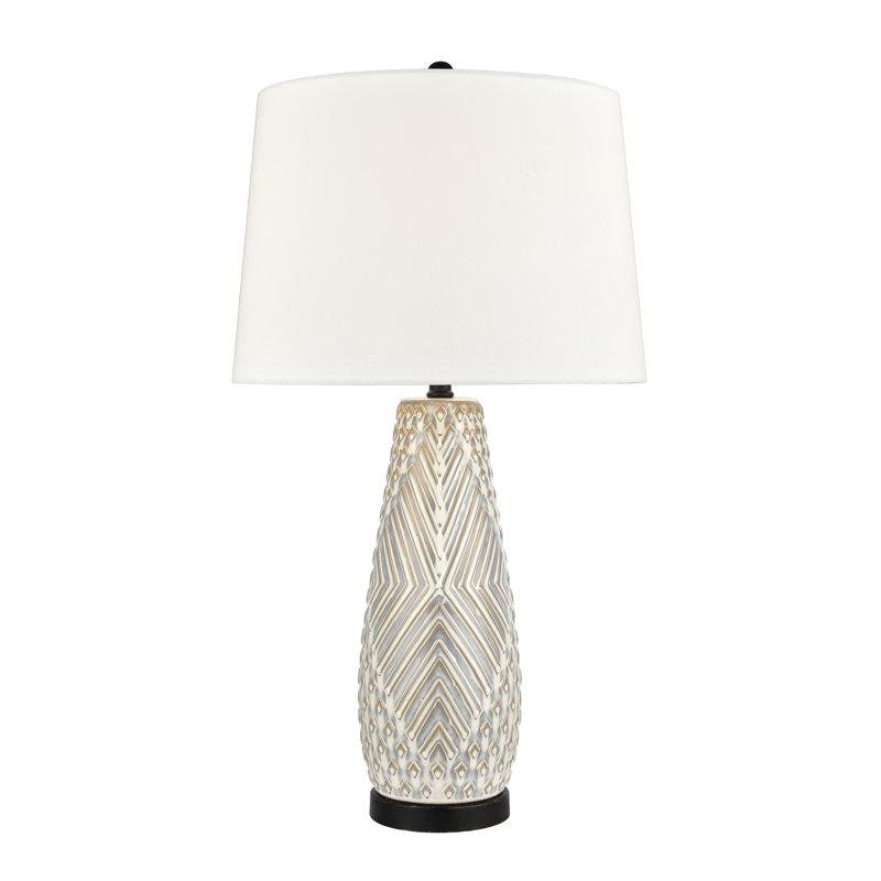 Lampe de table 1 lumière de 30 po de haut Whitland - Gris