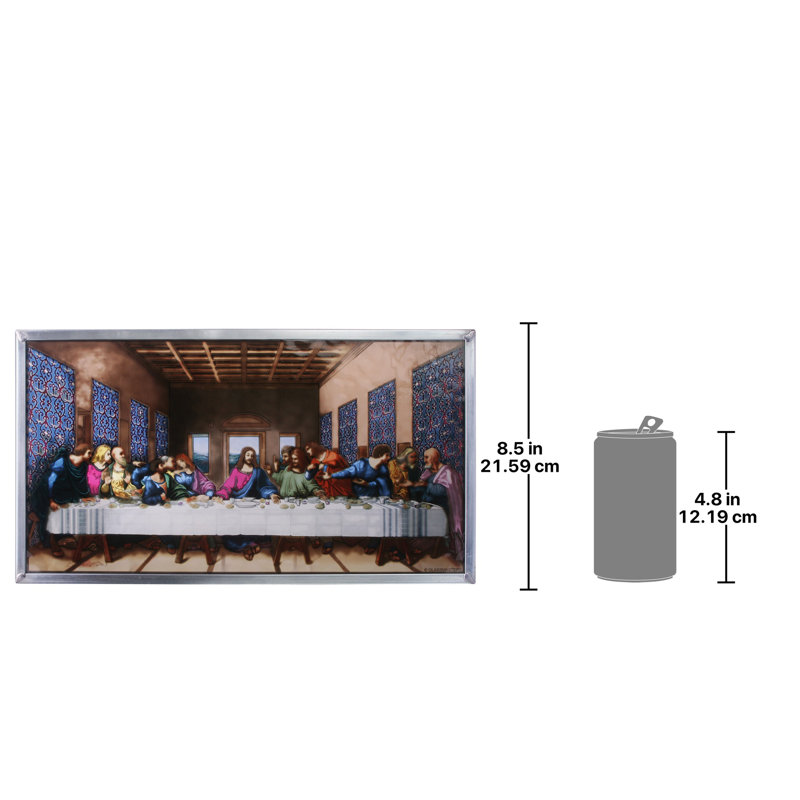 Leonardo Da Vinci's The Last Supper Stained Glass Art Panel