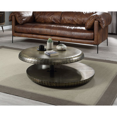 Table basse en bronze à finition aluminium