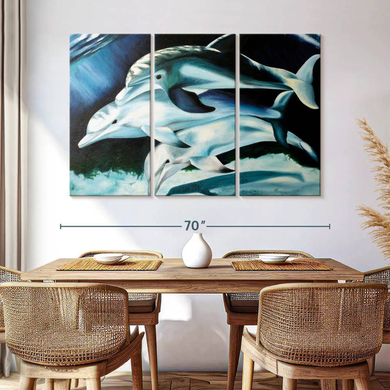 Brampt Dolphin Trio, 42" H x 65" W