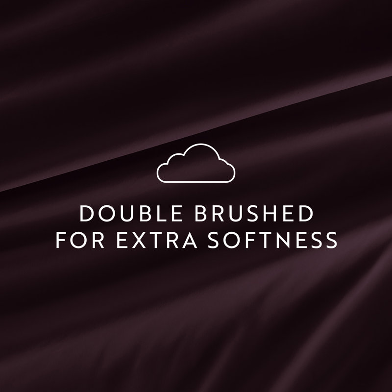 Queen Purple Microfiber Solid Sheet Set with Pillowcases