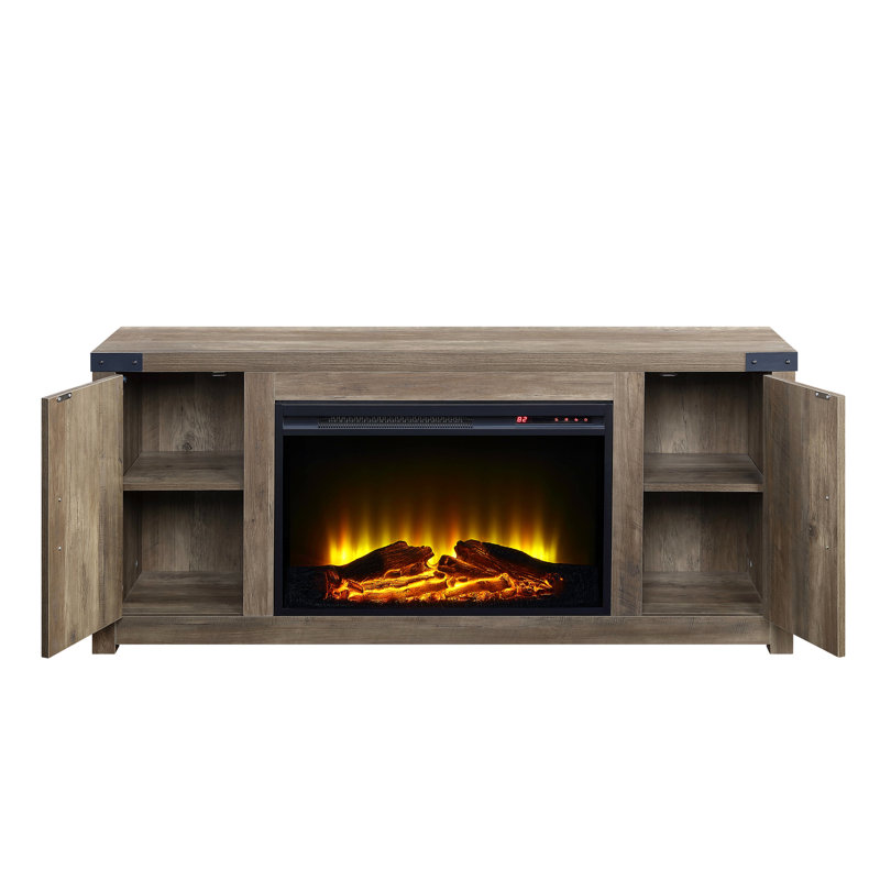 Rustic Oak Fireplace Tv Stand With Quality Storage And A Versatile Design Convenient Solutions